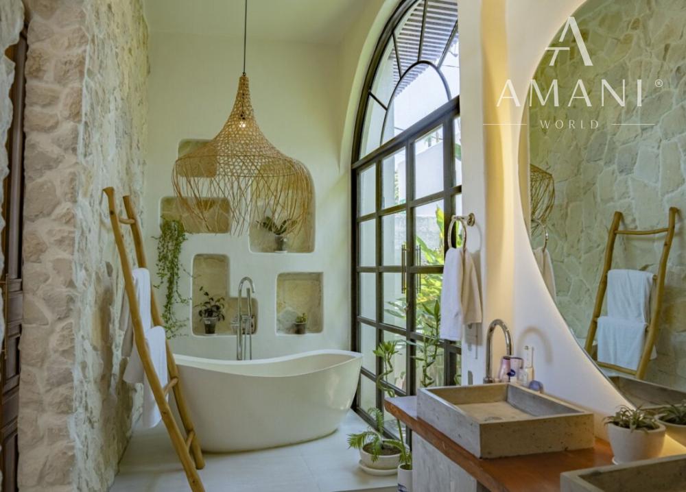 Trojspálňová vila v stredomorskom štýle v kopcoch Jimbaran