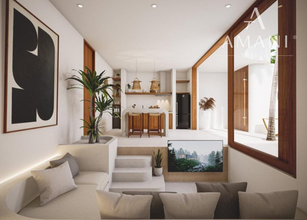 Moderná tropická vila s 1 spálňou a strechou v Uluwatu