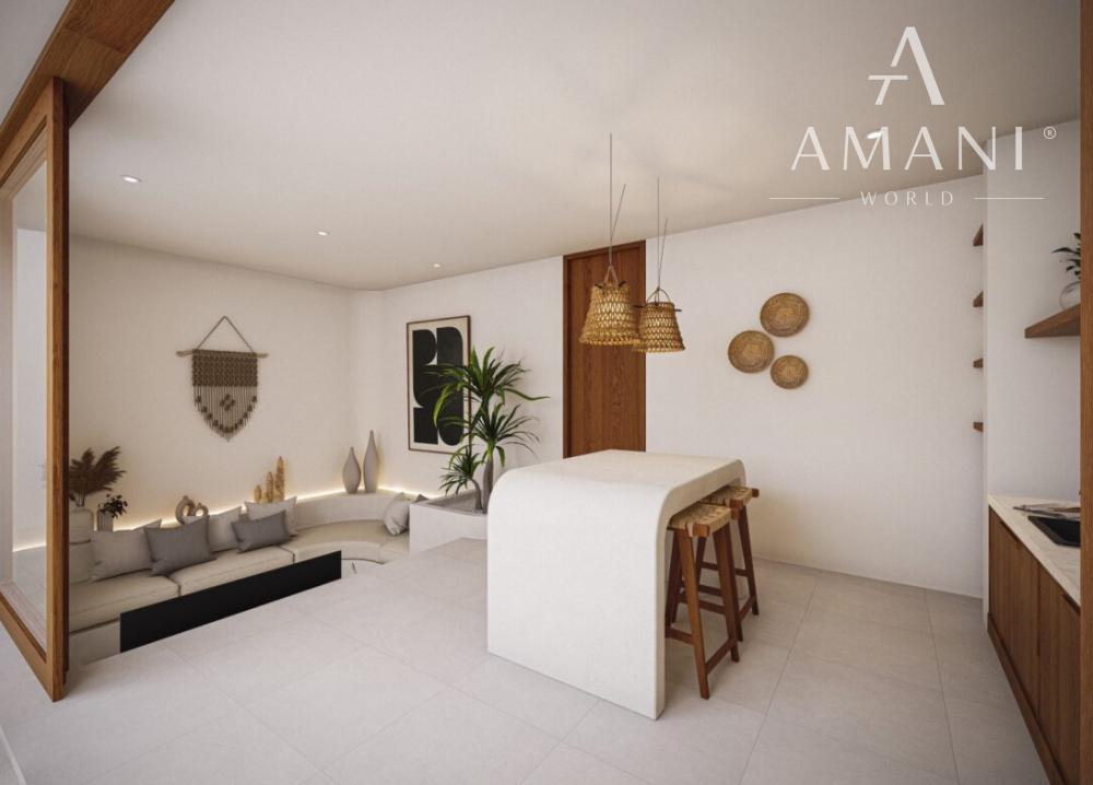 Moderná tropická vila s 1 spálňou a strechou v Uluwatu