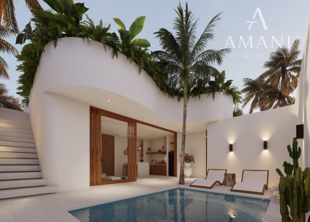 Moderná tropická vila s 1 spálňou a strechou v Uluwatu