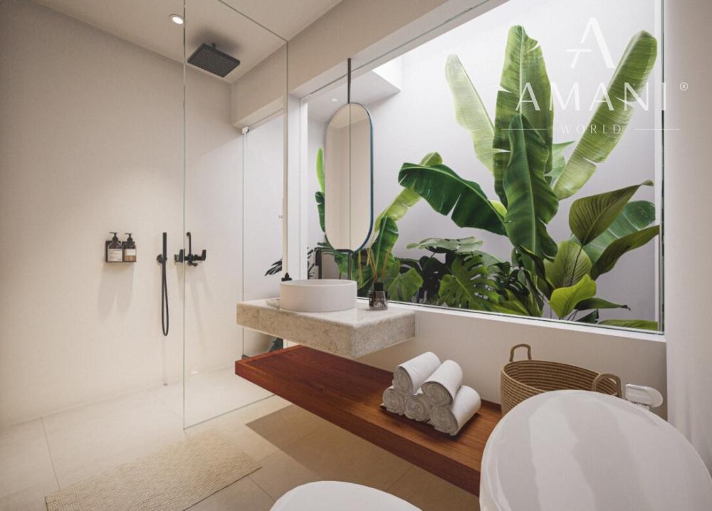 Moderná tropická vila s 1 spálňou a strechou v Uluwatu