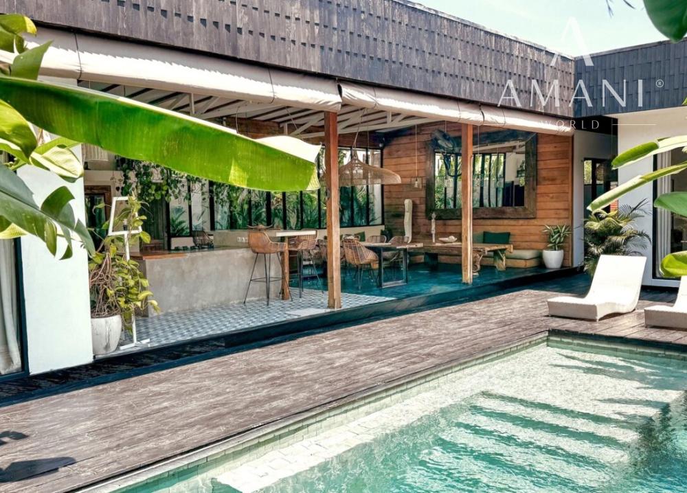 Trojspálňová vila pri pláži v Canggu