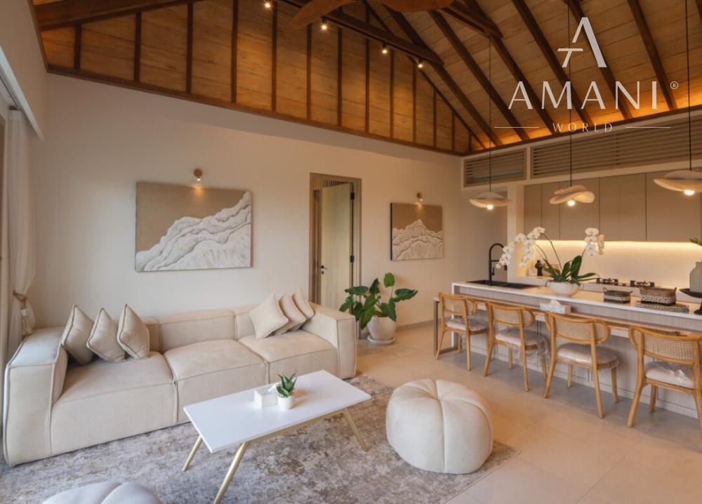 Pokojná moderná dvojspálňová vila so záhradou v Buduk