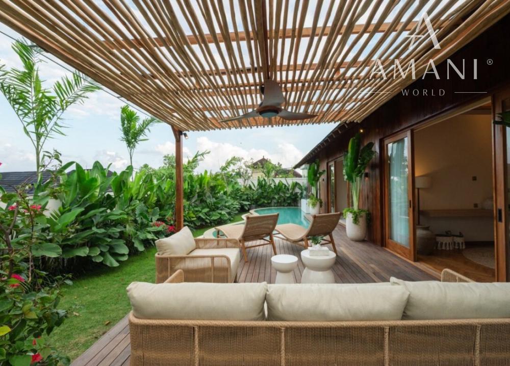 Pokojná moderná dvojspálňová vila so záhradou v Buduk