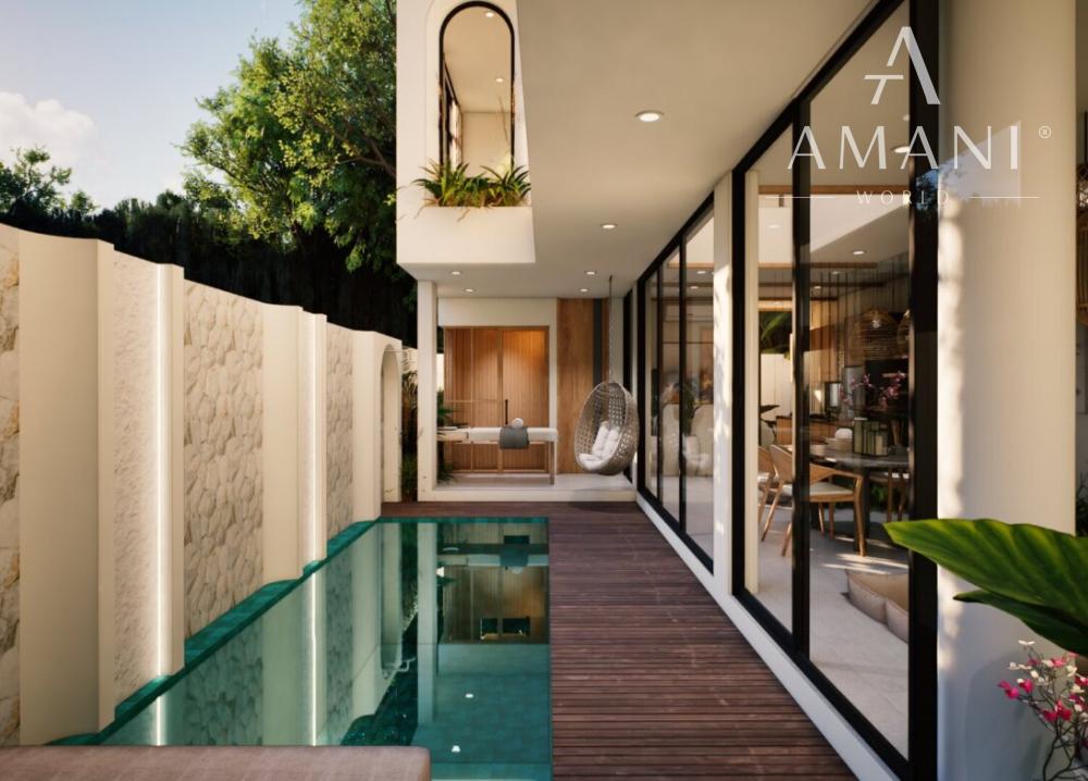 Tropické 2-izbové vily v Berawe blízko pláže