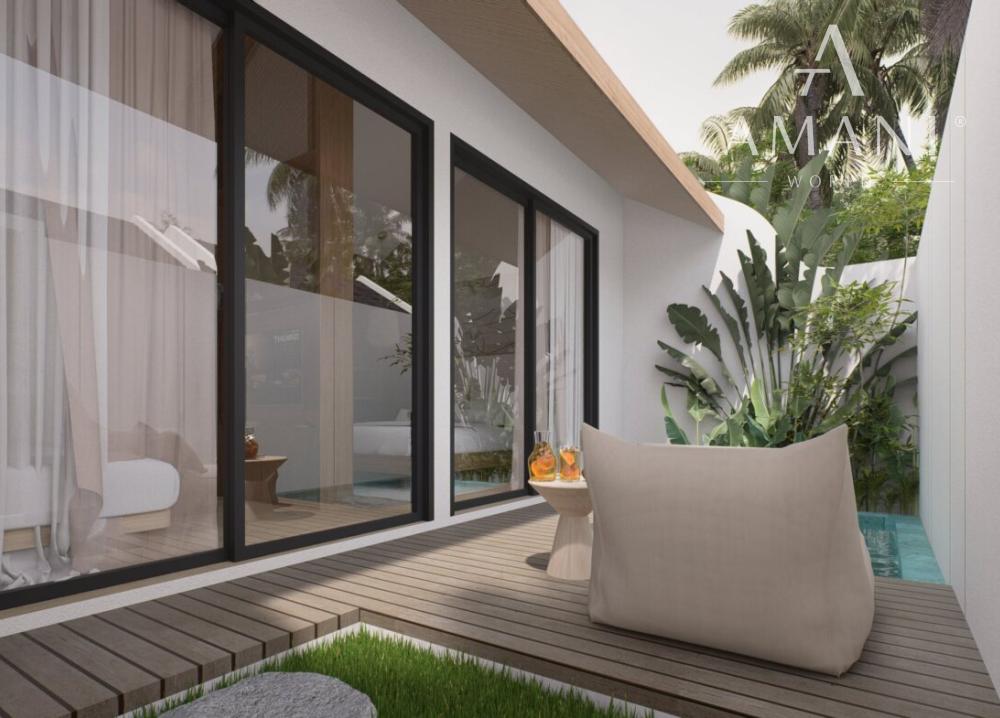 Moderná jednospaľňová vila pri pláži v Canggu