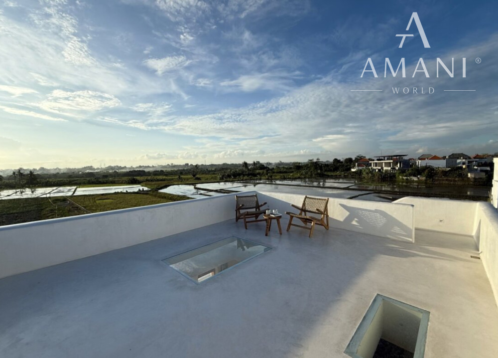 Štýlová 2-izbová vila s výhľadom na ryžové polia v Munggu