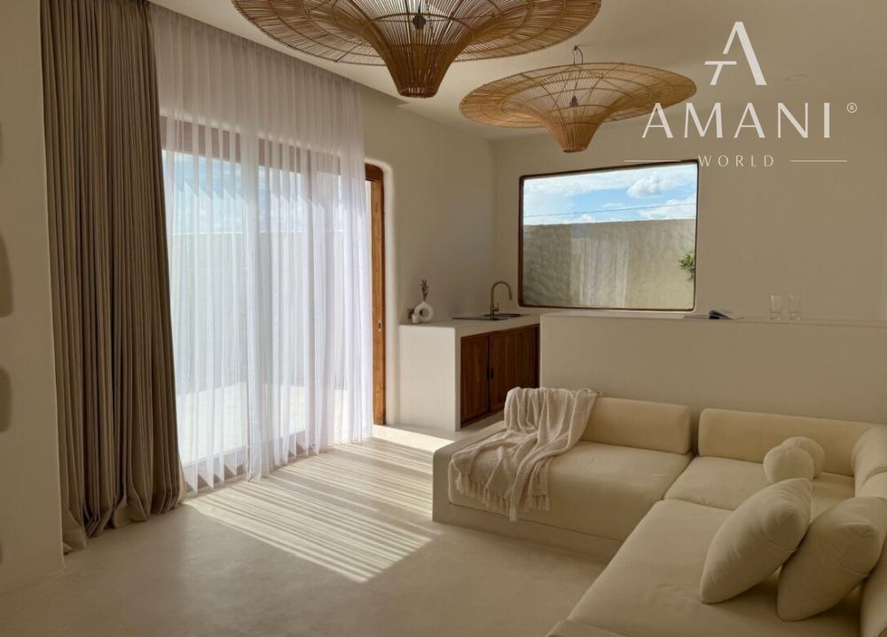 Štýlová 2-izbová vila s výhľadom na ryžové polia v Munggu