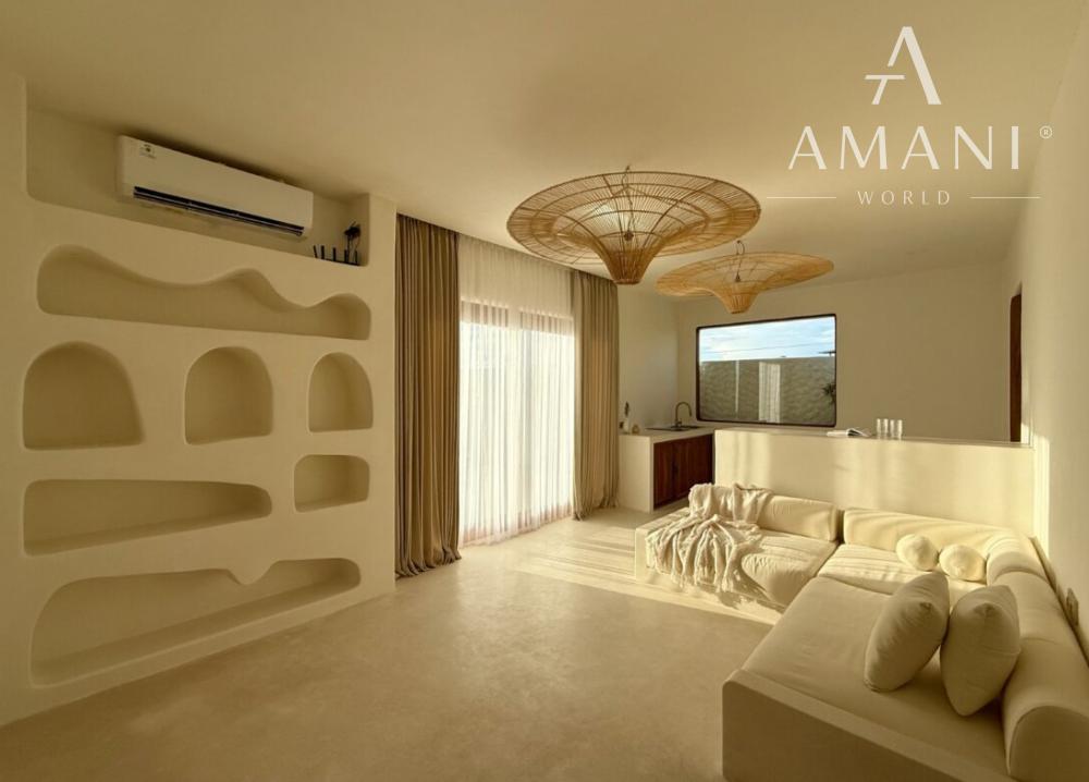 Štýlová 2-izbová vila s výhľadom na ryžové polia v Munggu