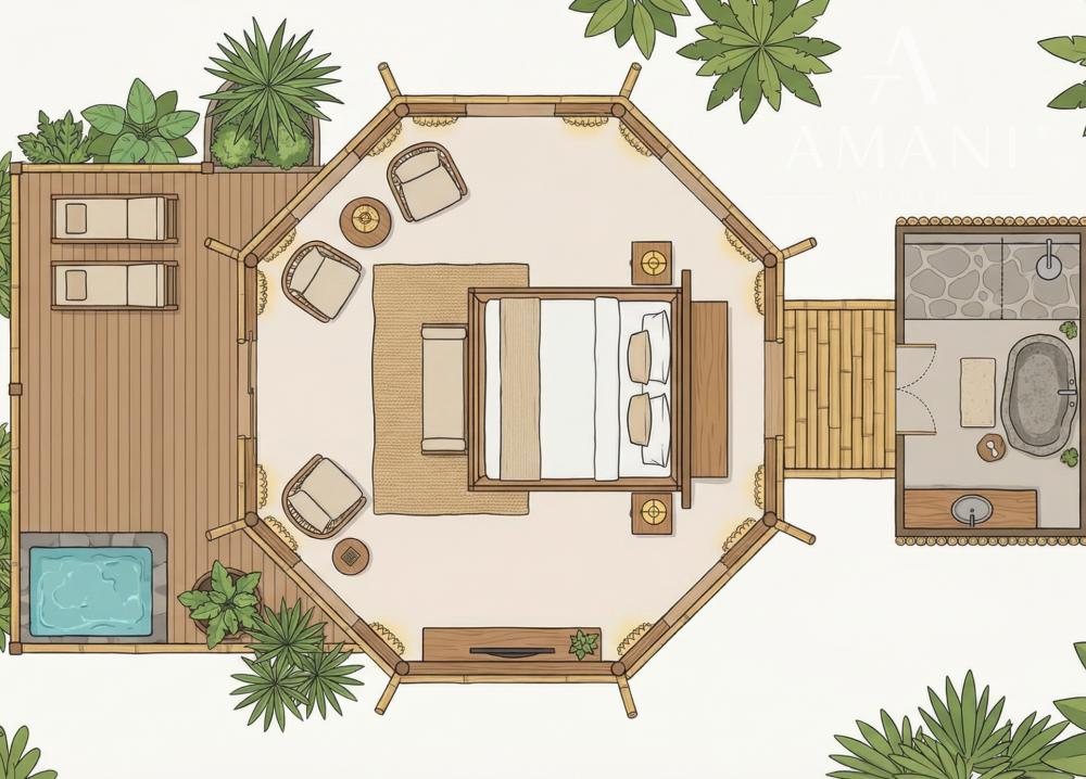 Rezortný projekt AMANI Nature Resort vily v oblasti Pupuan