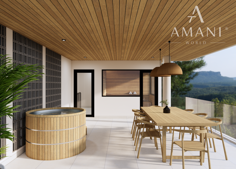 Moderná vila s výhľadom na oceán a súkromným wellness