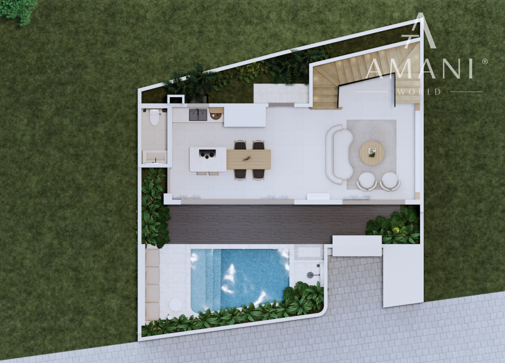 Moderná vila s výhľadom na oceán a súkromným wellness