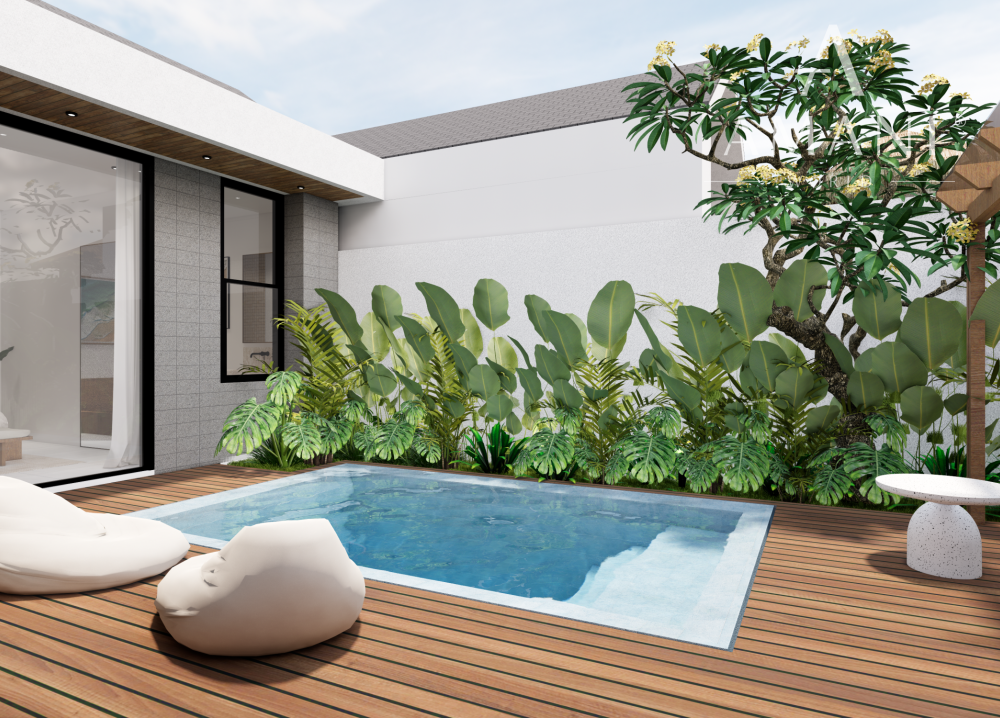 Moderná 1-izbová vila v štýle tropického minimalizmu