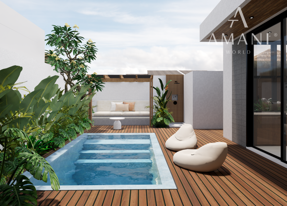 Moderná 1-izbová vila v štýle tropického minimalizmu