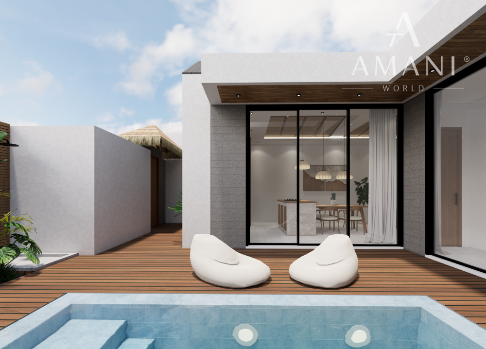 Moderná 1-izbová vila v štýle tropického minimalizmu