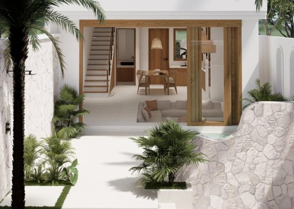 Tropická 2-izbová vila blízko pláže Balangan