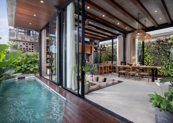 Tropický dom v srdci Padonanu, Canggu