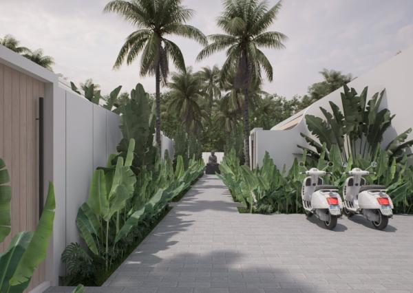 Moderná 1-izbová vila pri pláži v Canggu