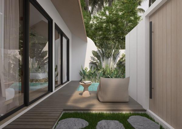 Moderná 1-izbová vila pri pláži v Canggu