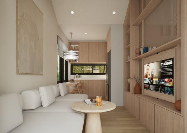 Moderná 1-izbová vila pri pláži v Canggu