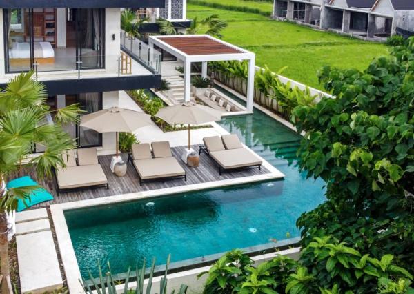 Exkluzívne tropické bývanie s výhľadom na prírodu v Ubud