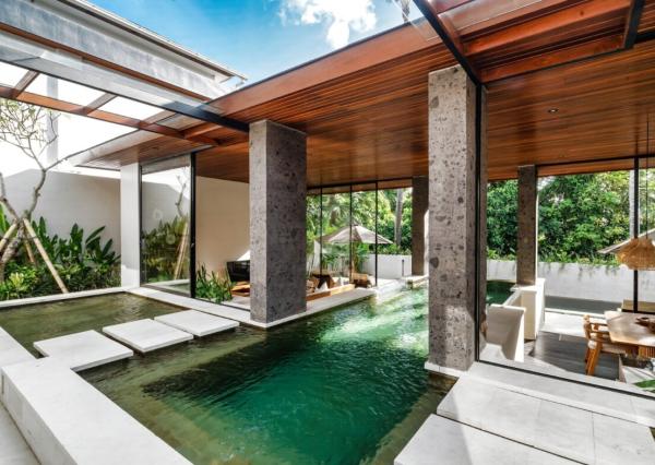 Exkluzívne tropické bývanie s výhľadom na prírodu v Ubud