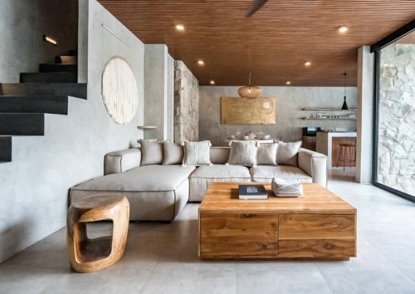 Tropická trojspálňová vila s výhľadom na ryžové polia v Ubud