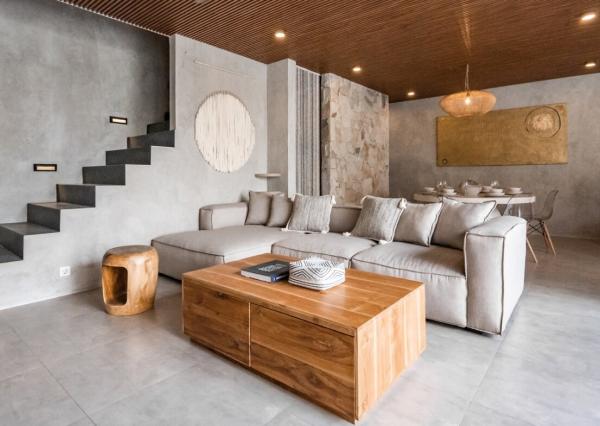 Tropická trojspálňová vila s výhľadom na ryžové polia v Ubud