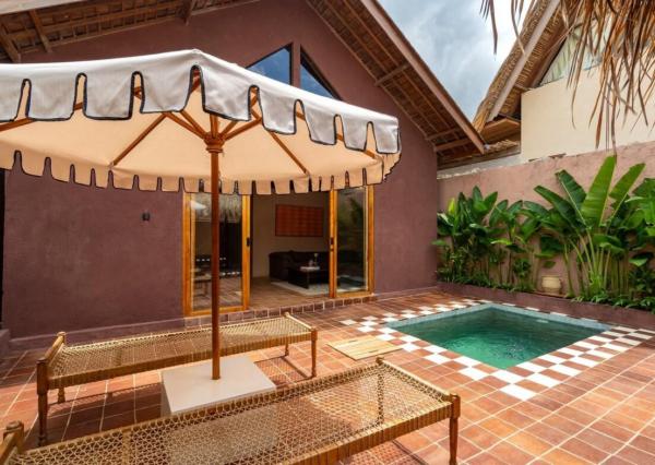 Tropická dvojspálňová vila v pešej vzdialenosti od pláže v Kedungu