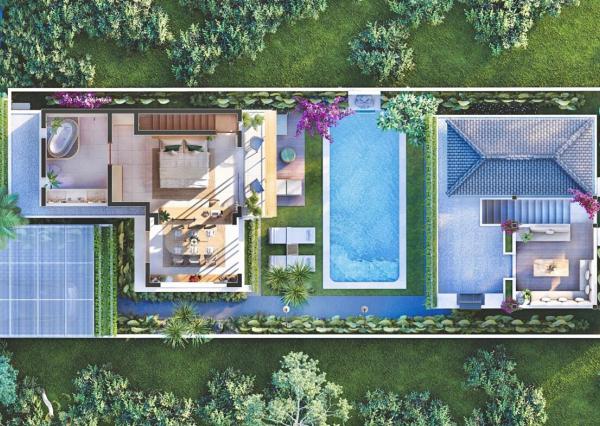 Nová 3-izbová strešná terasa v oblasti Jimbaran