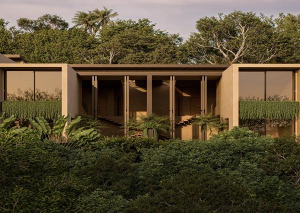 Moderná 2-spálňová vila s výhľadom na džungľu v Uluwate