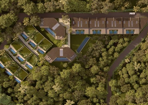 Moderná 2-spálňová vila s výhľadom na džungľu v Uluwate