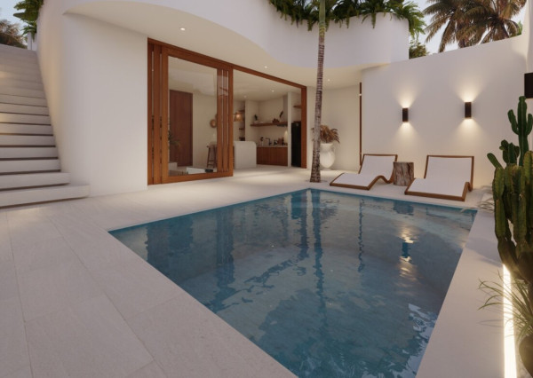 Moderná tropická vila s 1 spálňou a strechou v Uluwatu