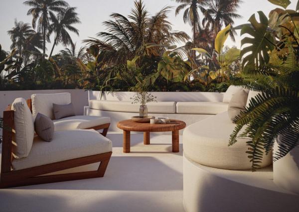 Moderná tropická vila s 1 spálňou a strechou v Uluwatu