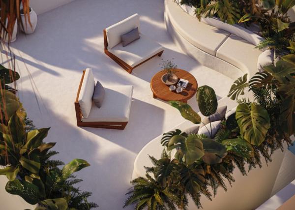 Moderná tropická vila s 1 spálňou a strechou v Uluwatu