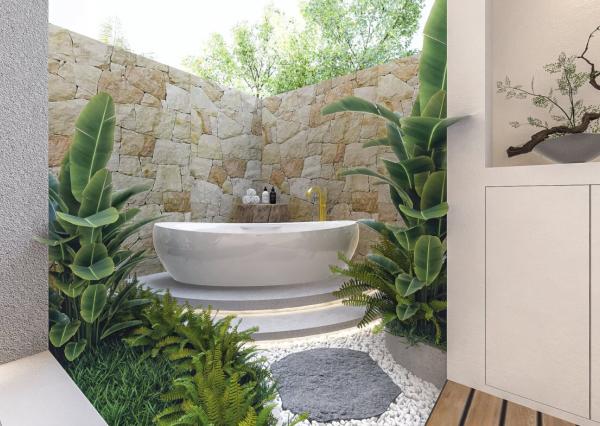 Moderná dvojspálňová vila v blízkosti Canggu