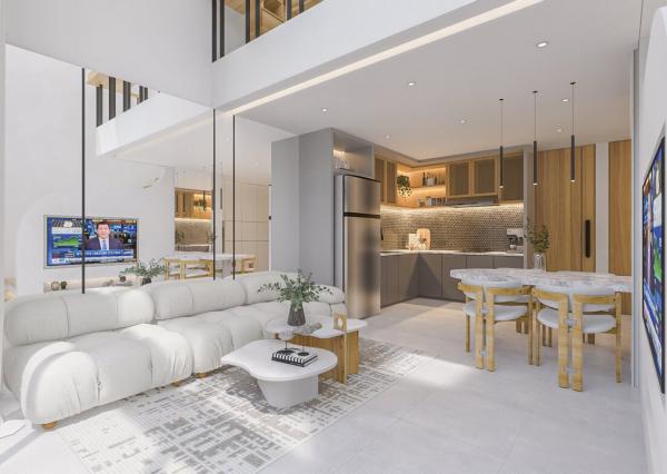 Moderná dvojspálňová vila v blízkosti Canggu