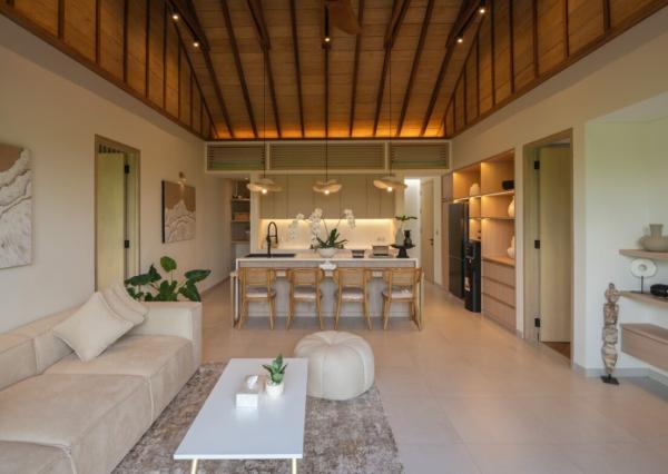 Pokojná moderná dvojspálňová vila so záhradou v Buduk