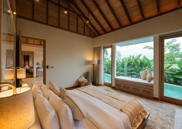 Pokojná moderná dvojspálňová vila so záhradou v Buduk