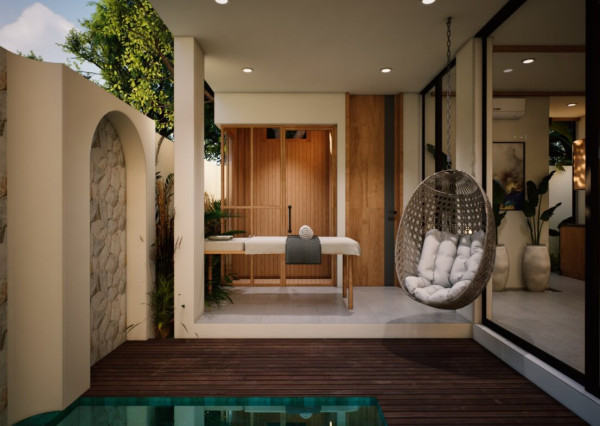 Tropické 2-izbové vily v Berawe blízko pláže