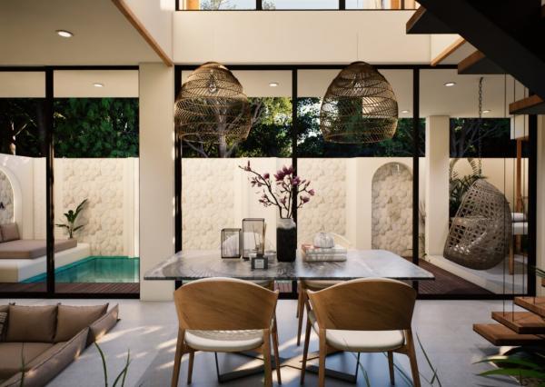 Tropické 2-izbové vily v Berawe blízko pláže