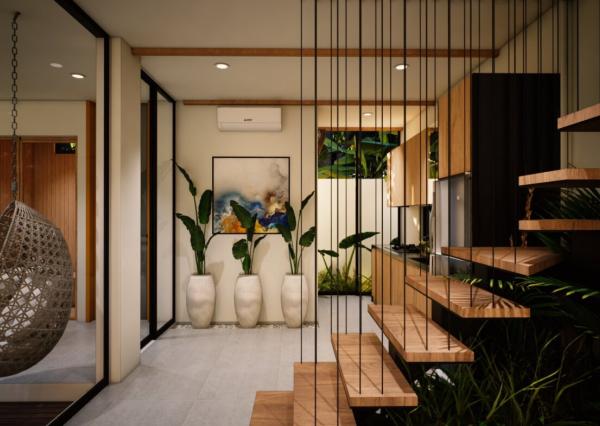 Tropické 2-izbové vily v Berawe blízko pláže