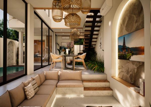 Tropické 2-izbové vily v Berawe blízko pláže