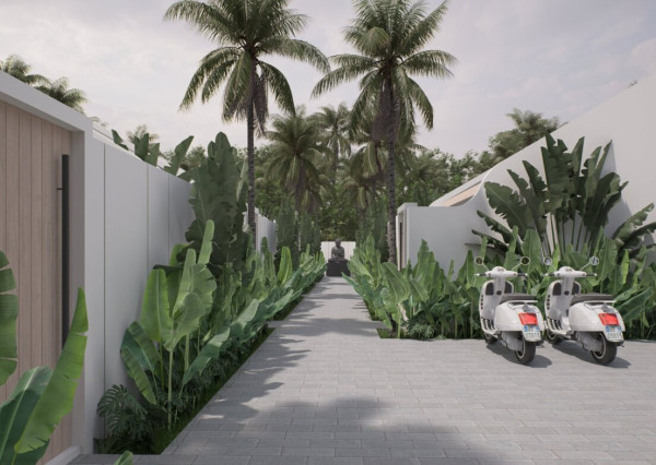 Moderná jednospaľňová vila pri pláži v Canggu