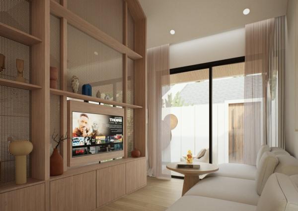 Moderná jednospaľňová vila pri pláži v Canggu