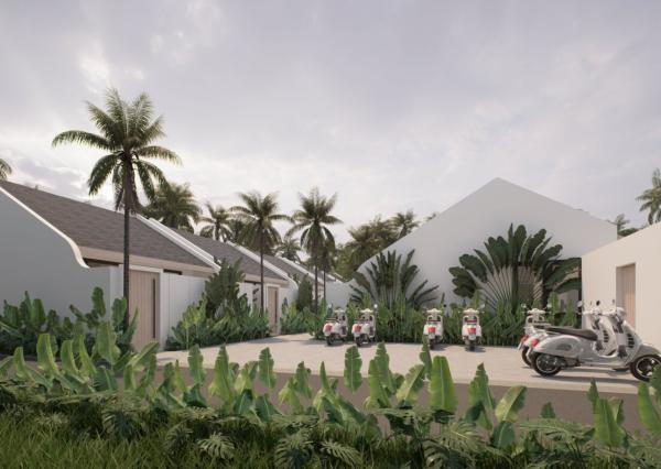 Moderná jednospaľňová vila pri pláži v Canggu