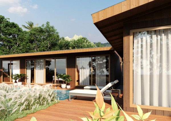 Moderná štvorizbová vila v pokojnej časti Buduk pri Canggu