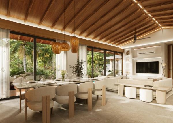 Moderná štvorizbová vila v pokojnej časti Buduk pri Canggu