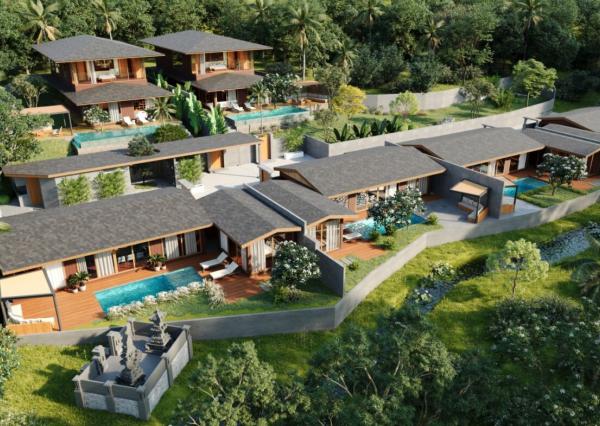 Moderná štvorizbová vila v pokojnej časti Buduk pri Canggu