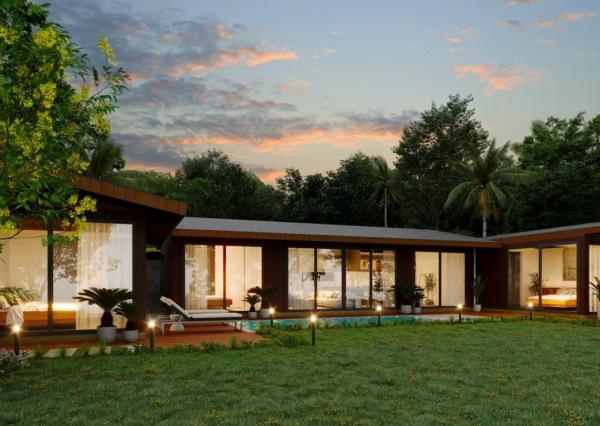 Moderná štvorizbová vila v pokojnej časti Buduk pri Canggu